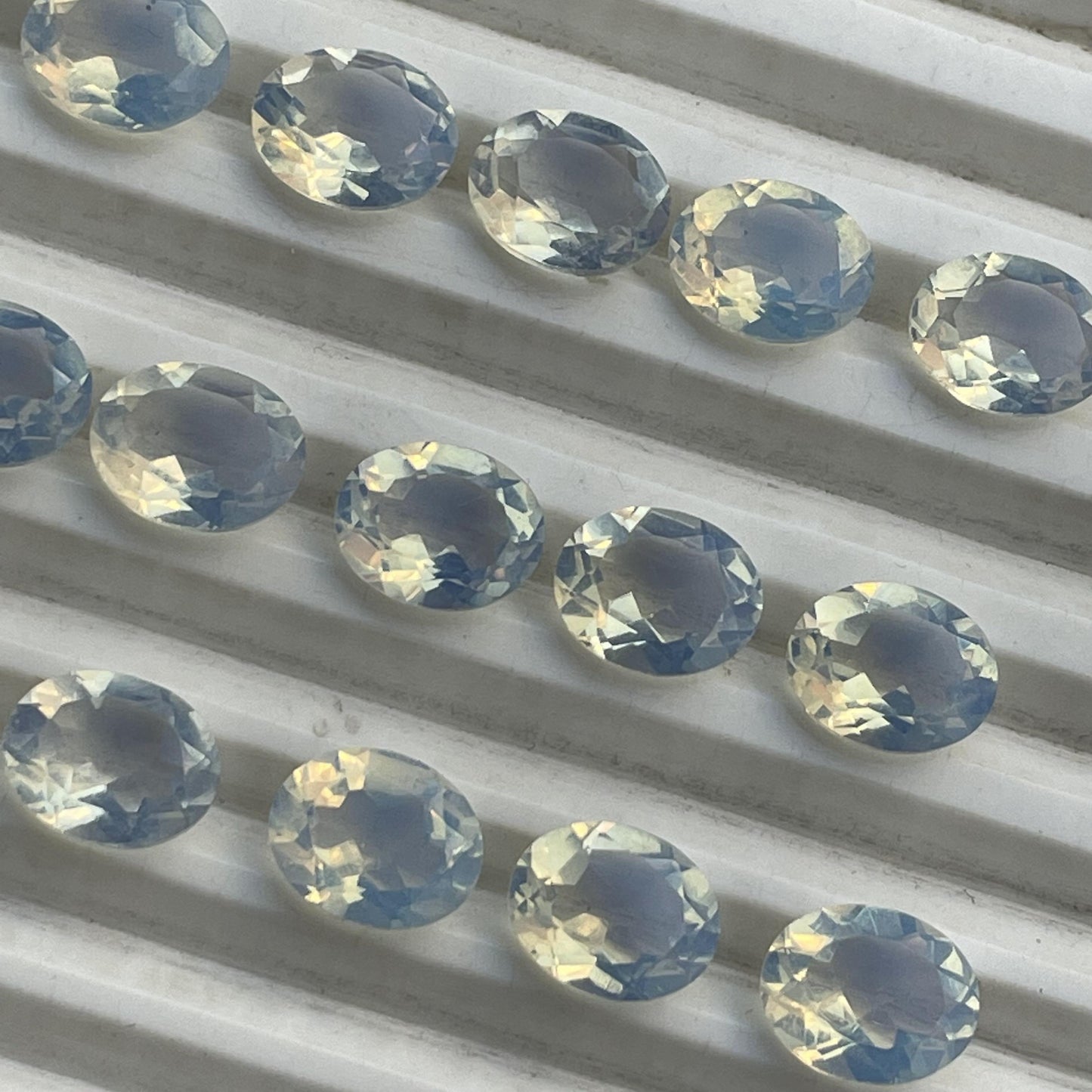 Opalite Faceted Nice Quality (8-10 mm) Oval Shape (Lab-Created)