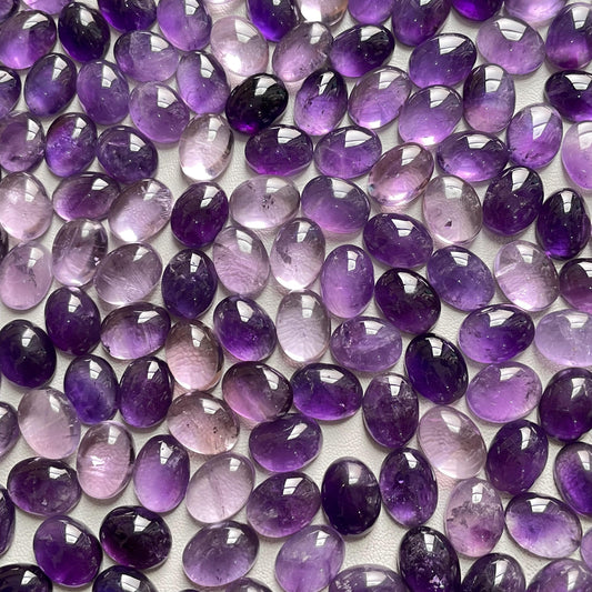 Beautiful Purple Amethyst 12x16 mm Oval Cabochon (Natural)