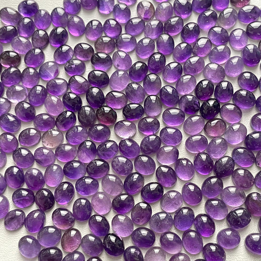 Beautiful Purple Amethyst 10x12 mm Oval Cabochon (Natural)
