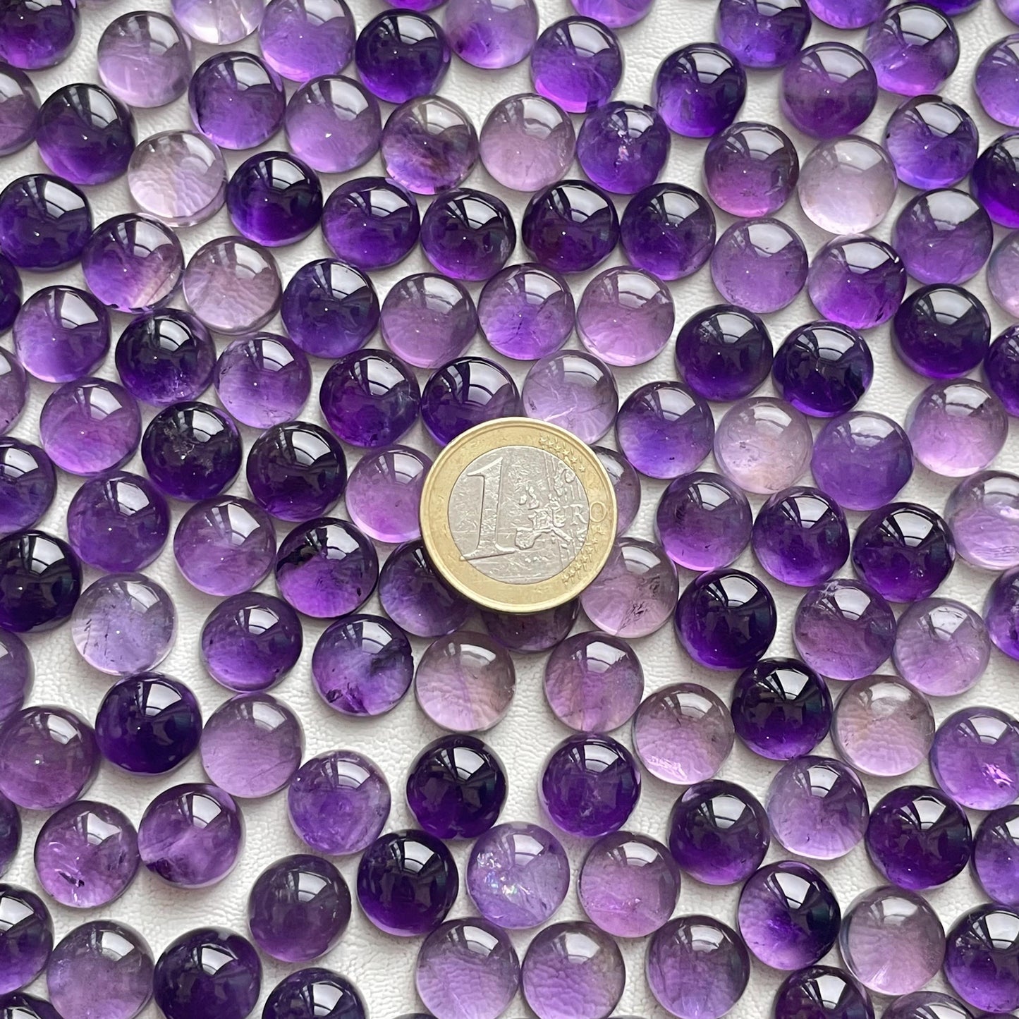 Amazing Purple Amethyst 12 mm Round Cabochon (Natural)