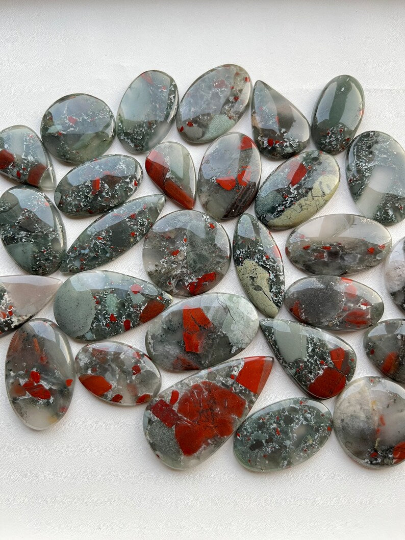 New Red Dot Jasper Cabochon Wholesale Lot By Weight With Different Shapes And Sizes Used For Jewelry Making (Natural)