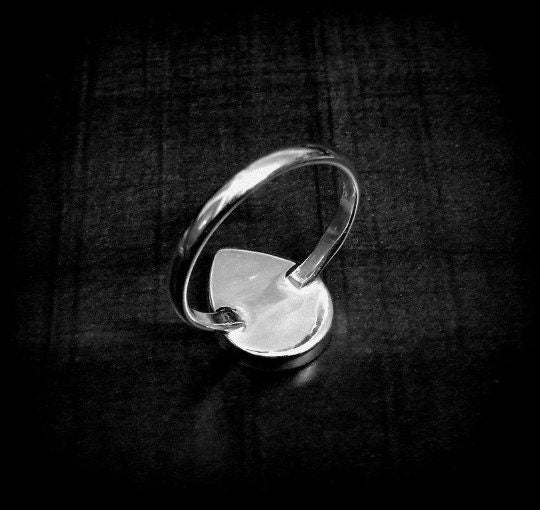 925 Sterling Silver Handmade Bezel Ring Setting, For Pear Shape Gemstone, Blank Ring Setting, Bezel Ring Setting Cup, Bezel For Resin(7X10) Pear Shape