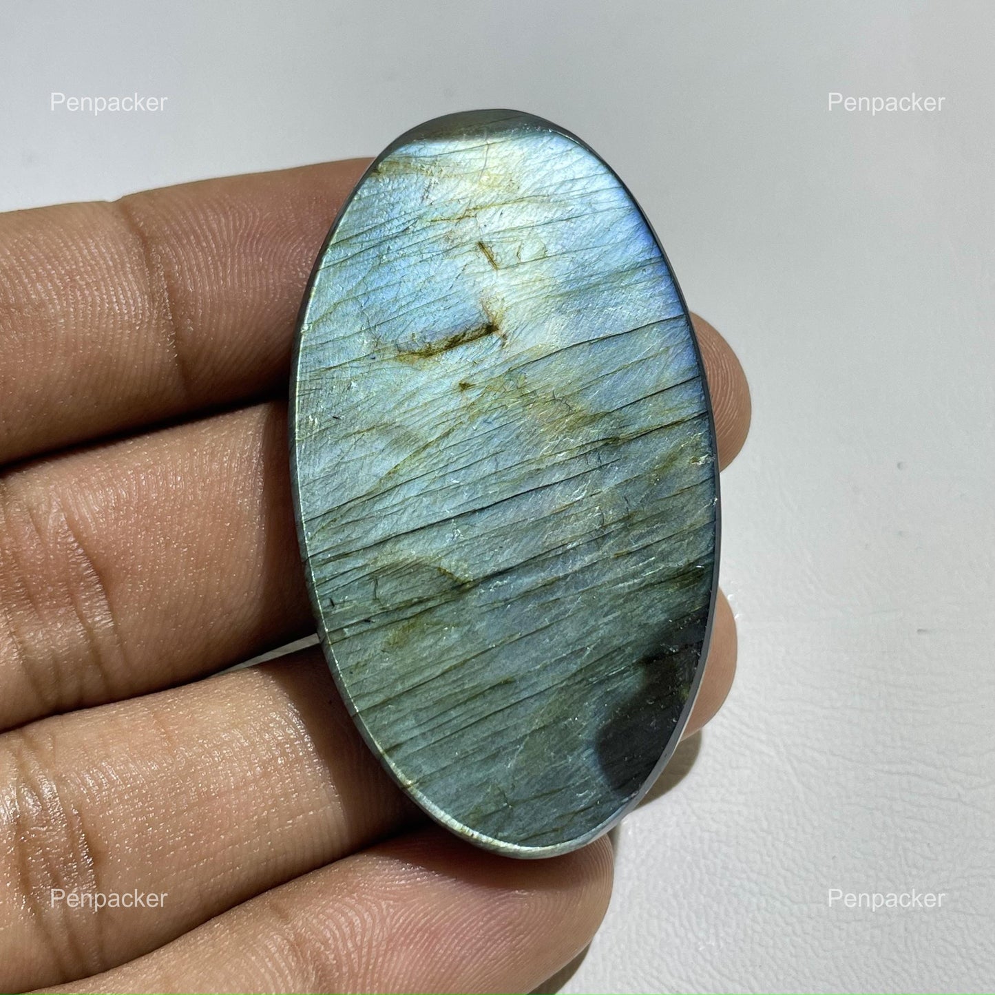 Multicolor Labradorite Oval Cabochon, 100.6 Cts, 51x28x5 mm, Loose Gemstone for Jewelry Making