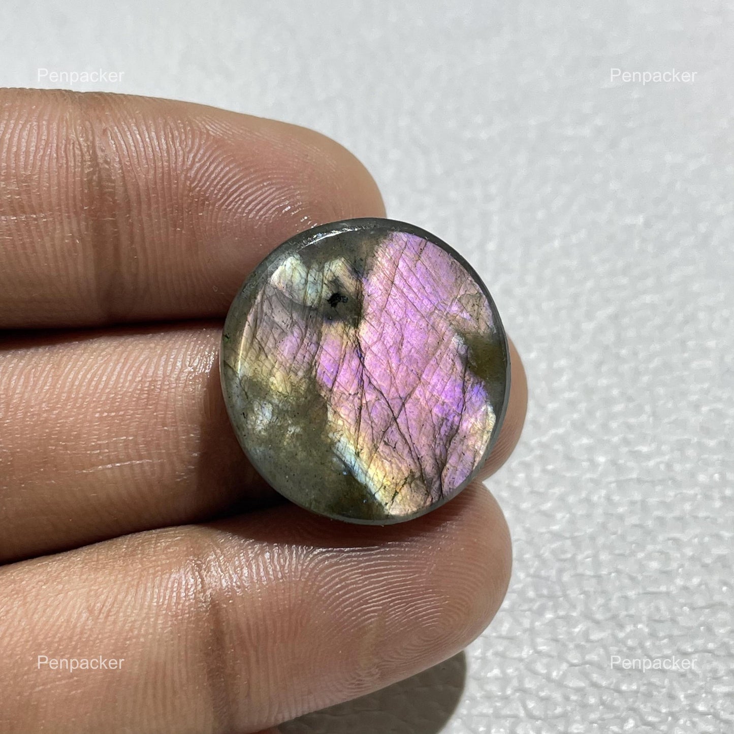 Natural Purple Labradorite Round Cabochon, Loose Gemstone for Jewelry Making