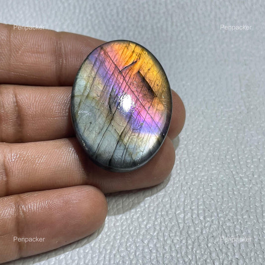 Madagascar Labradorite Cabochon: Multicolor Loose Gemstone For Jewelry