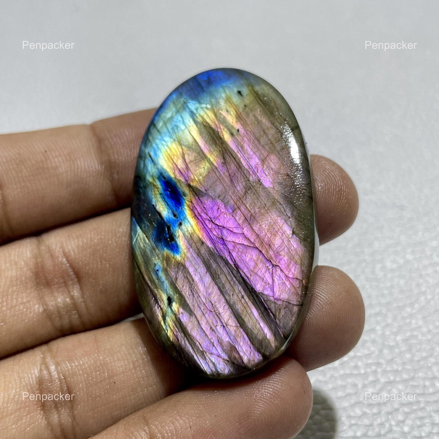 Purple Labradorite Oval Cabochon, Loose Gemstone