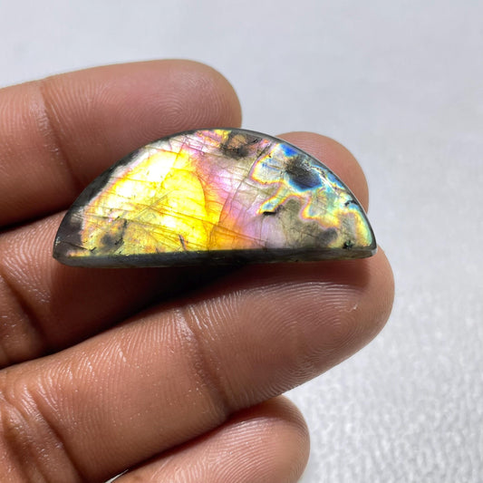 Multicolor Labradorite Cabochon: Natural Gemstone for Jewelry Making