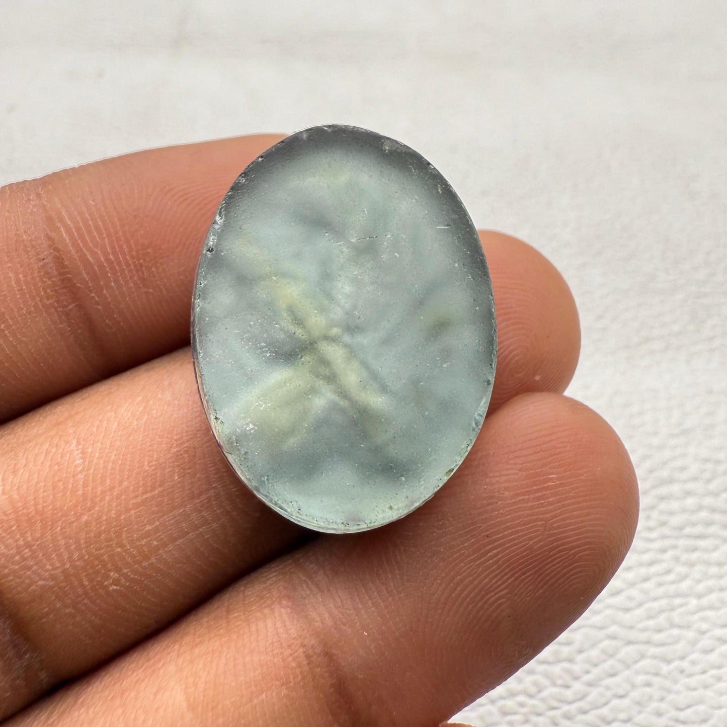 Multicolor Dico Glass Oval Cabochon, 27x20x7 mm, Loose Gemstone for Jewelry Making