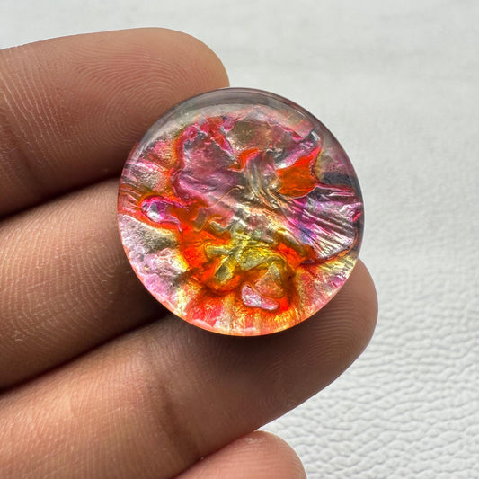 Colorful Gemstone for Jewelry Making- Dico Glass Stone (20x20x7 mm, 35.9 Cts)