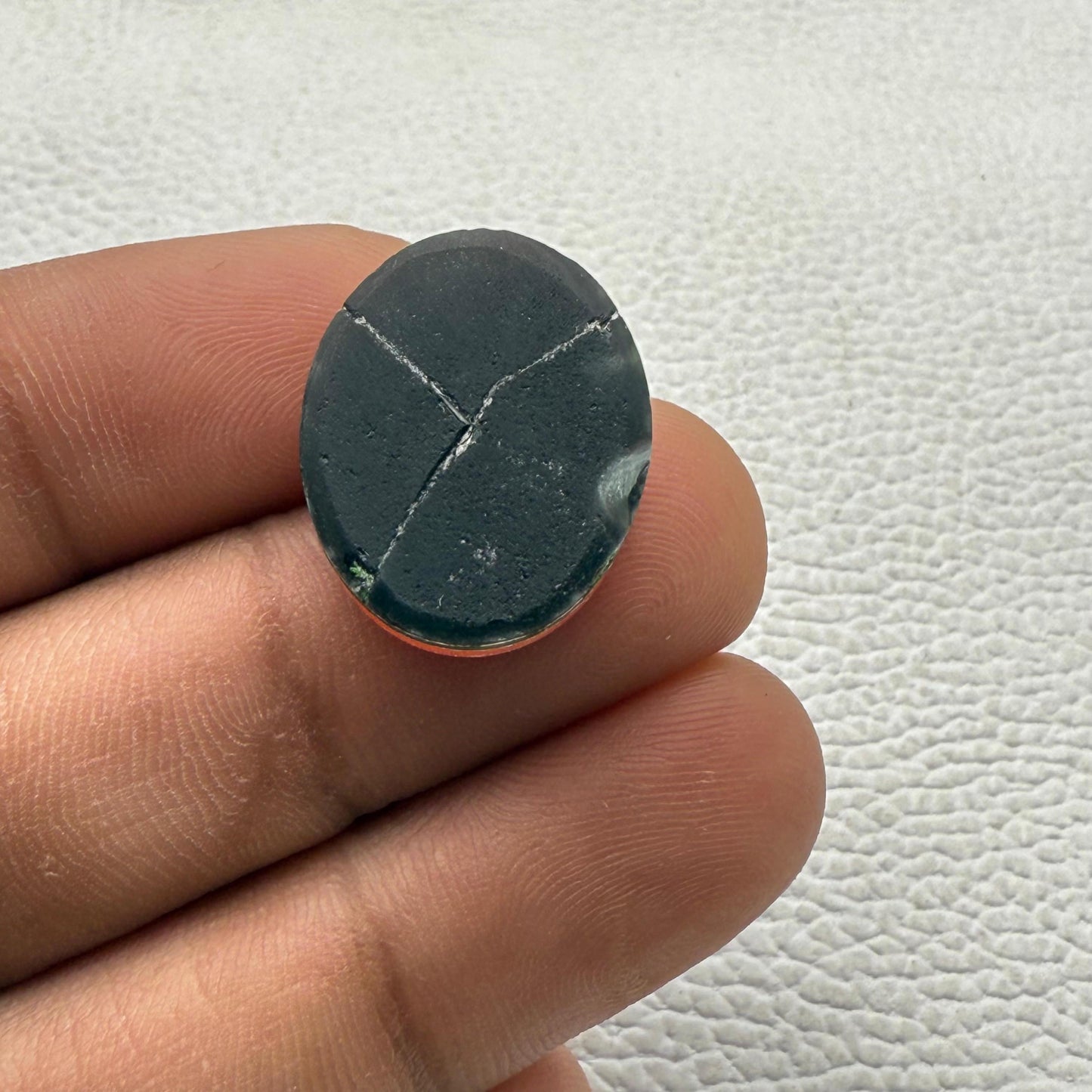 Multicolor Dico Glass Oval Cabochon, 20x17x7 mm, 19.5 Cts, Loose Gemstone for Jewelry Making
