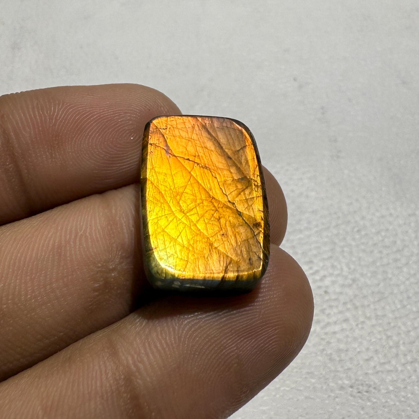 Natural Purple Labradorite Baguette Cabochon, 25.4 Cts, Loose Gemstone for Jewelry Making