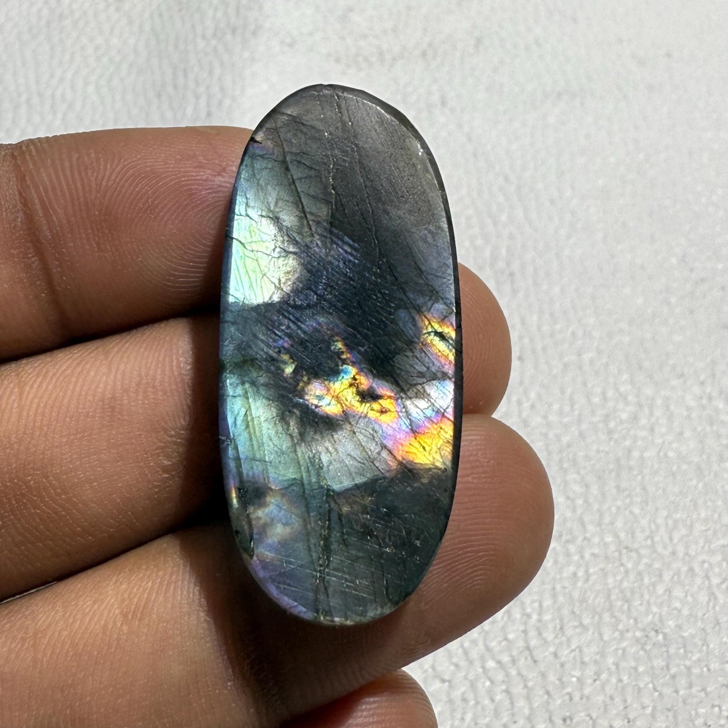 Purple Amethyst Lace Agate Pear Cabochon, 36x24x7 mm, Loose Gemstone for Jewelry Making