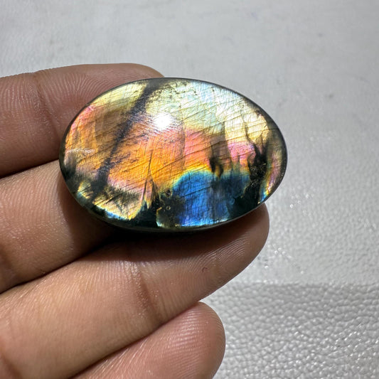 Multicolor Labradorite Oval Cabochon: Loose Gemstone Crystal