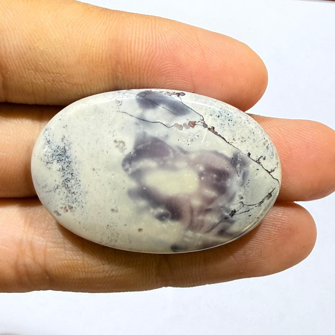 Natural Tiffany Jasper Cabochon Gemstone, Tiffany Jasper Loose Stone (40x26.5x5mm,51.6cts)