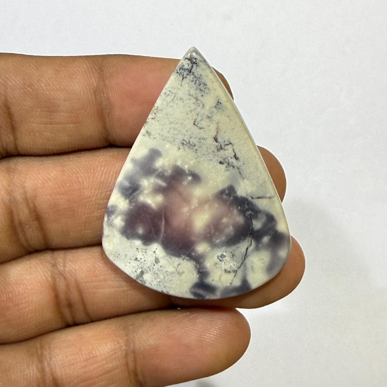 Purple Tiffany Jasper Stone Cabochon, Natural Bertrandite Fluorite Gemstone, Designer Jewelry Making Stone, Loose Gem