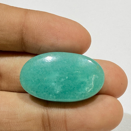 Natural Amazonite Oval Cabochon, Blue Green Amazonite Loose Gemstone, Oval Amazonite Stone for Ring Pendant Jewelry Making (29x18x6,30cts)