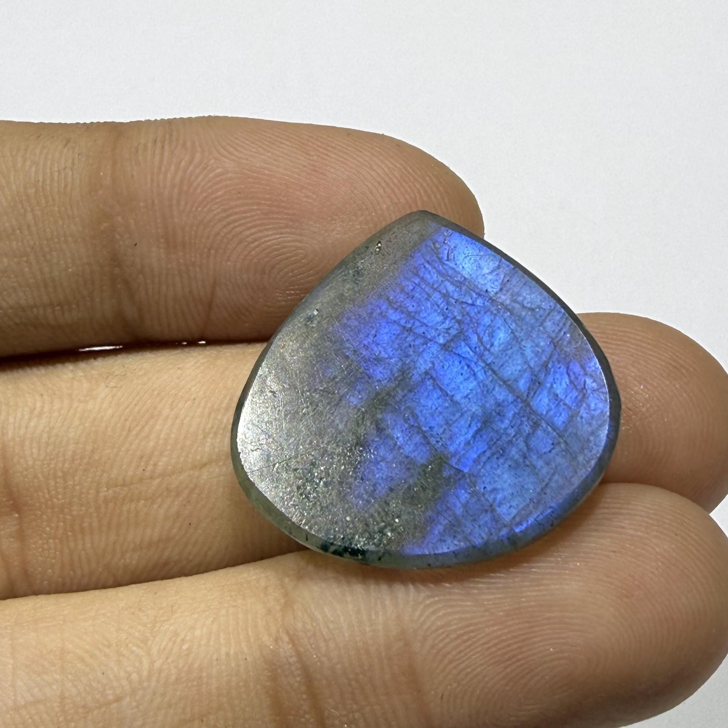 Natural Blue Labradorite Cabochon, 23x22.5x4mm, 16cts, Loose Gemstone for Jewelry Making