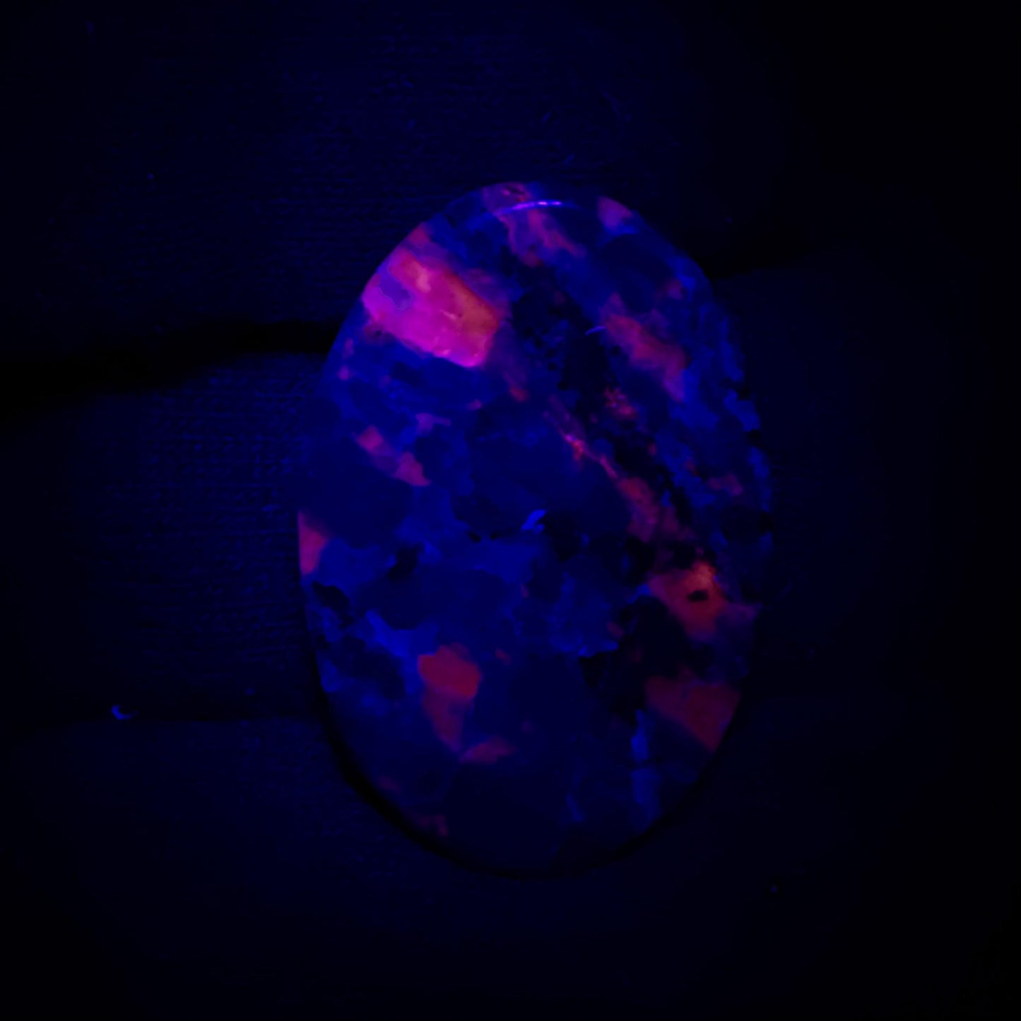 Natural UV Reactive Yooperlite Oval Cabochon, 29 Ct, Loose Gemstone for Jewelry Making