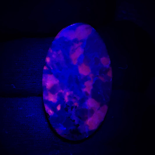 Natural UV Reactive Yooperlite Oval Cabochon, 24 Ct, Loose Gemstone for Jewelry Making