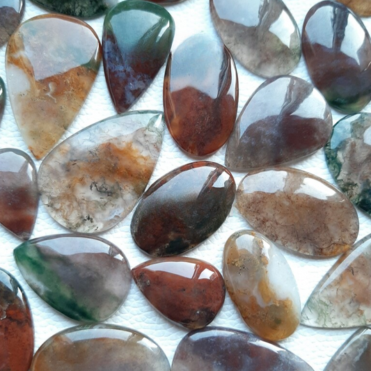 Natural Red Moss Agate Cabochon, Wholesale Lot Cabochon By Weight With Different Shapes And Sizes Used For Jewelry Making (Natural)