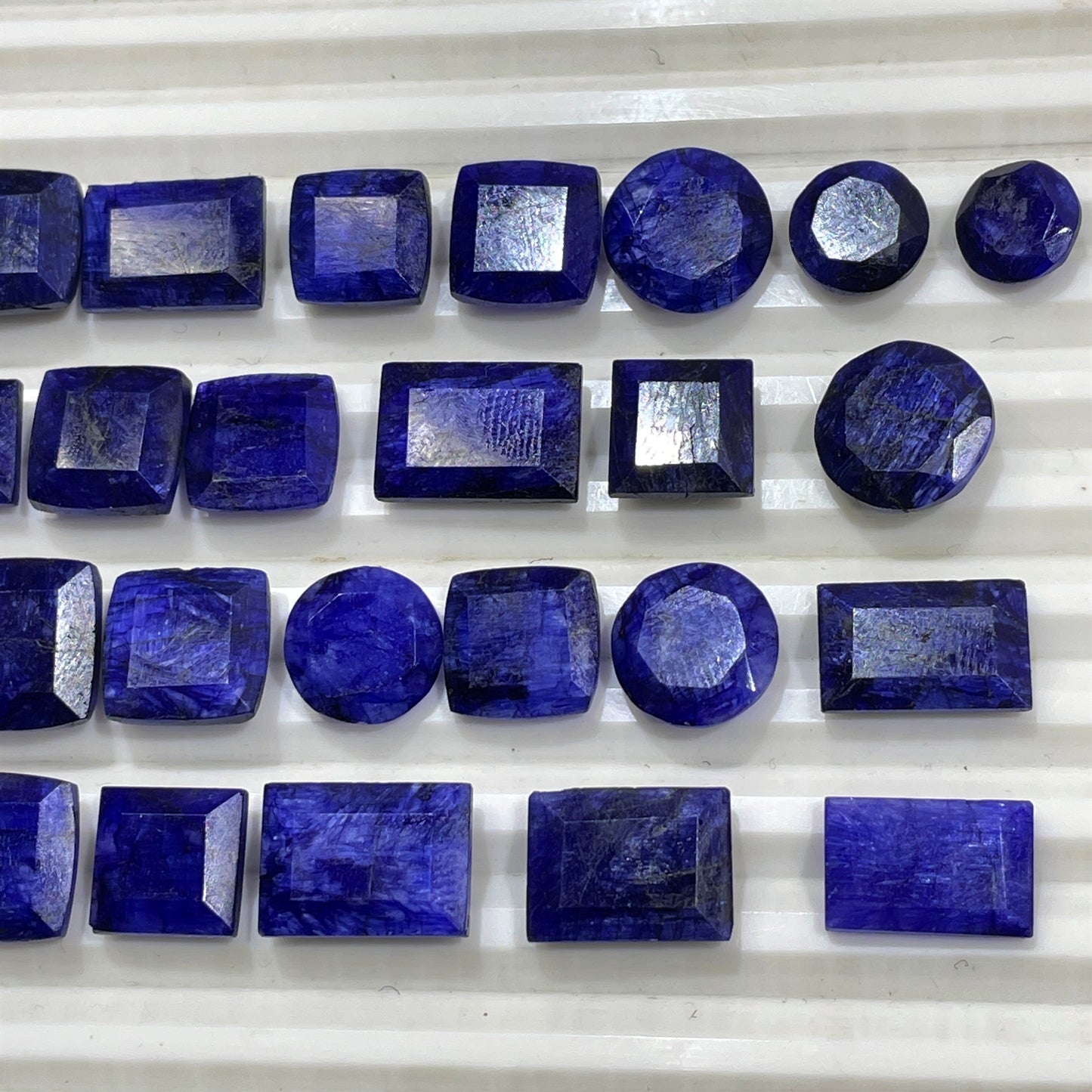 Blue Sapphire Corundum Dyed-(Natural-Dyed)