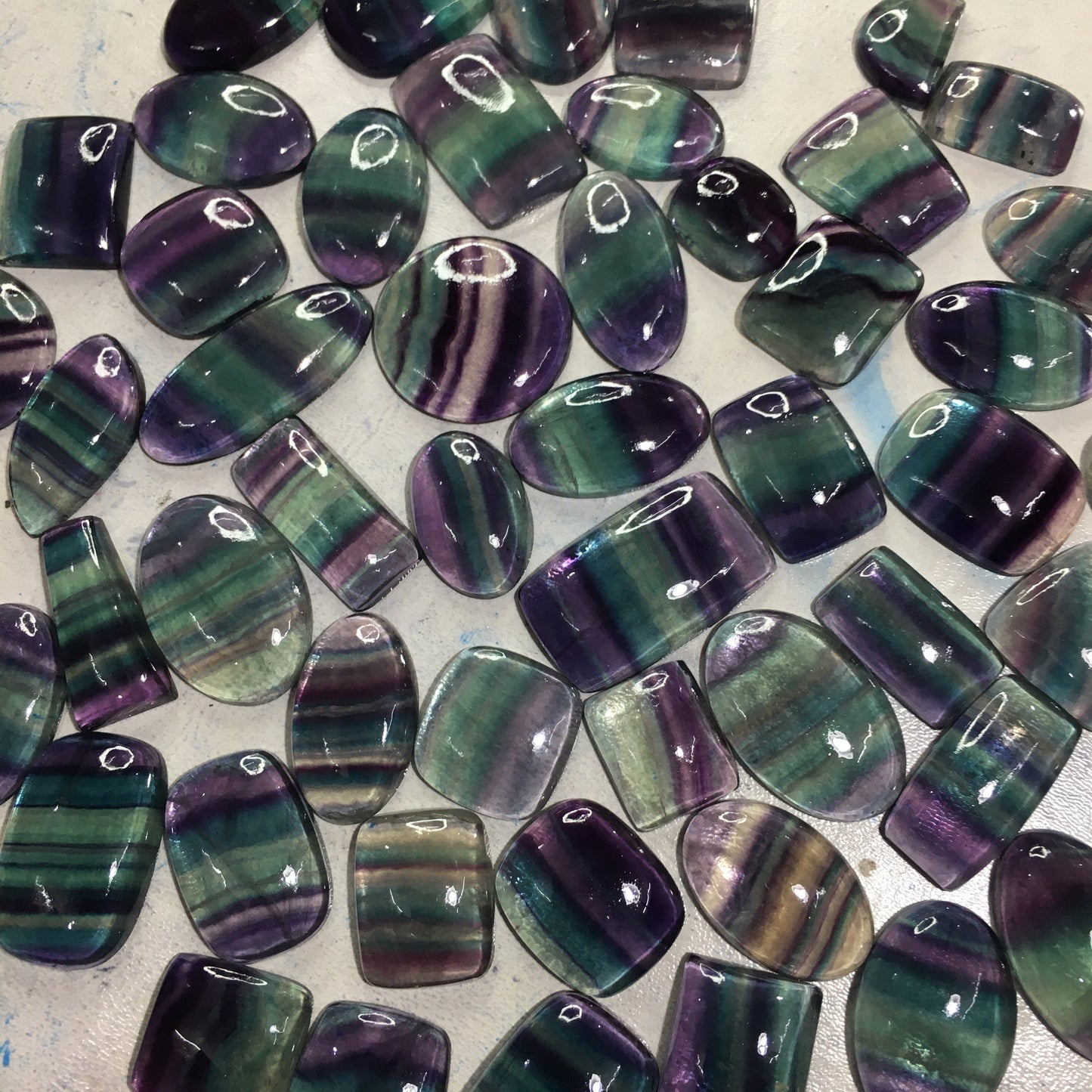 Natural Purple Fluorite Cabochon (Natural)
