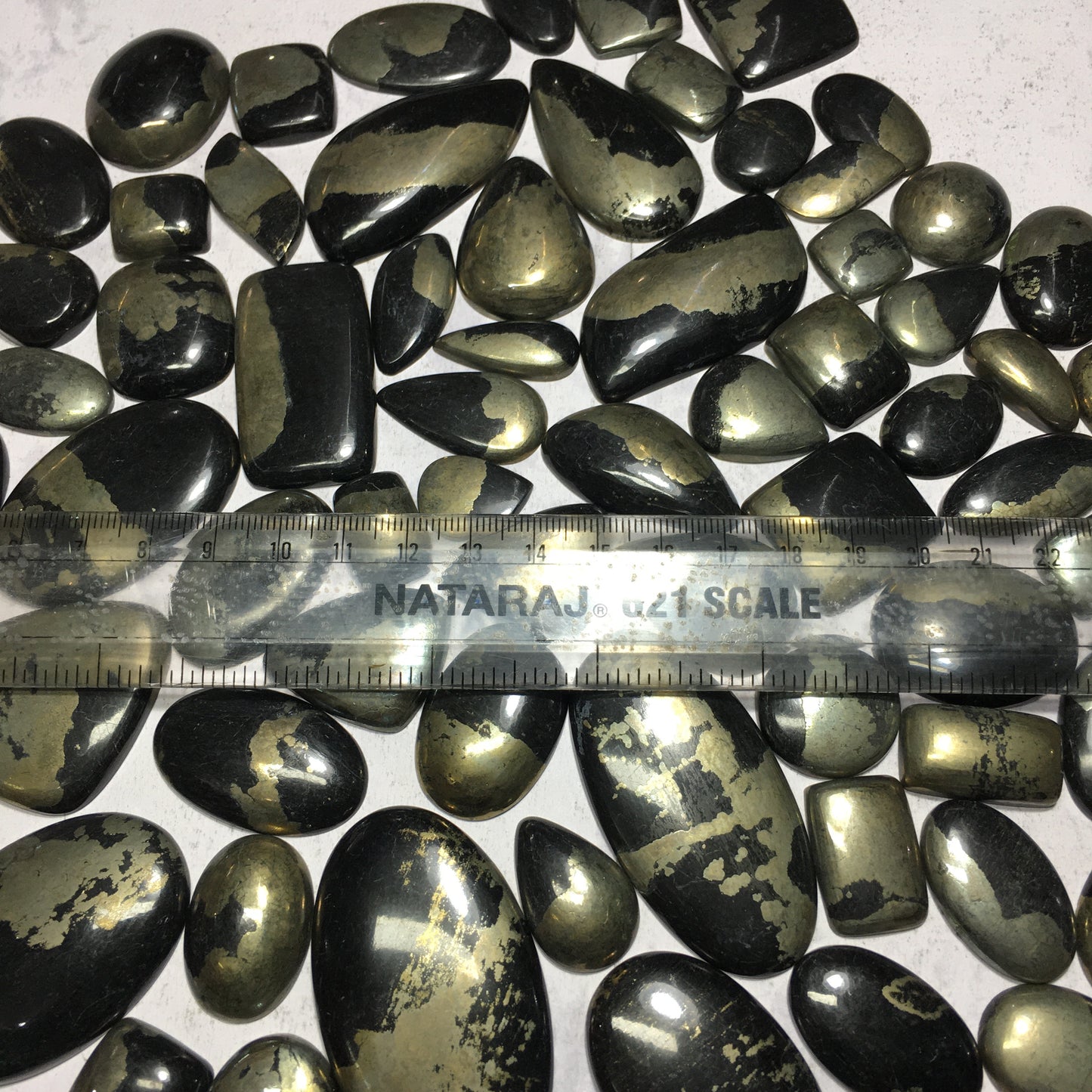 Natural Golden Apache Pyrite Cabochon (Natural)