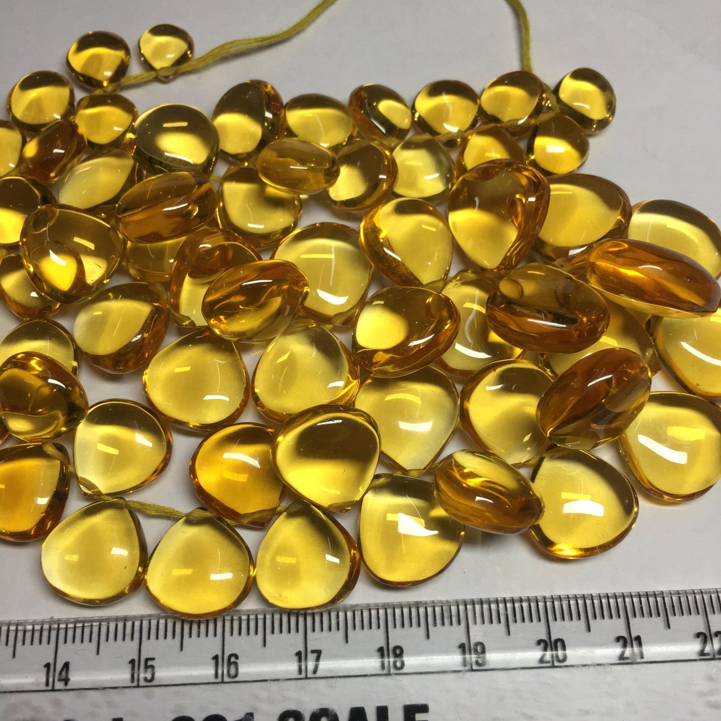 Citrine Quartz Hydro Drop Necklace (Lab-Created)