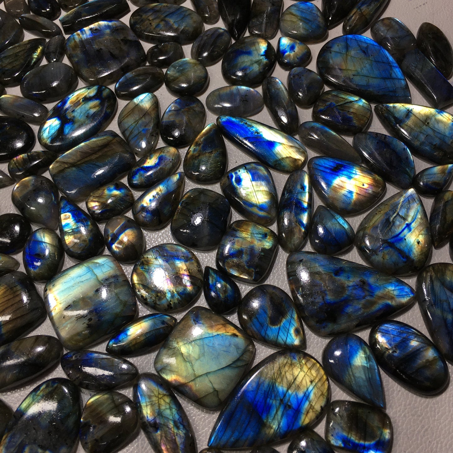 Natural Multi-Blue Labradorite Cabochon (Natural)