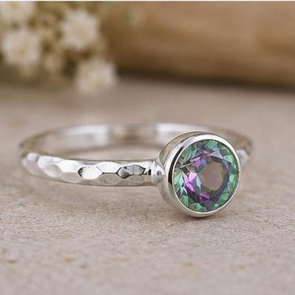 Natural Mystic Topaz Ring, 925 Sterling Silver Ring, Engagement Ring, Anniversary Ring, Wedding Ring, Vintage Ring, Handmade Jewellery