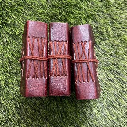 Embellished Leather Diary in a Compact 4x3 Inch Size" With Natural Gemstone