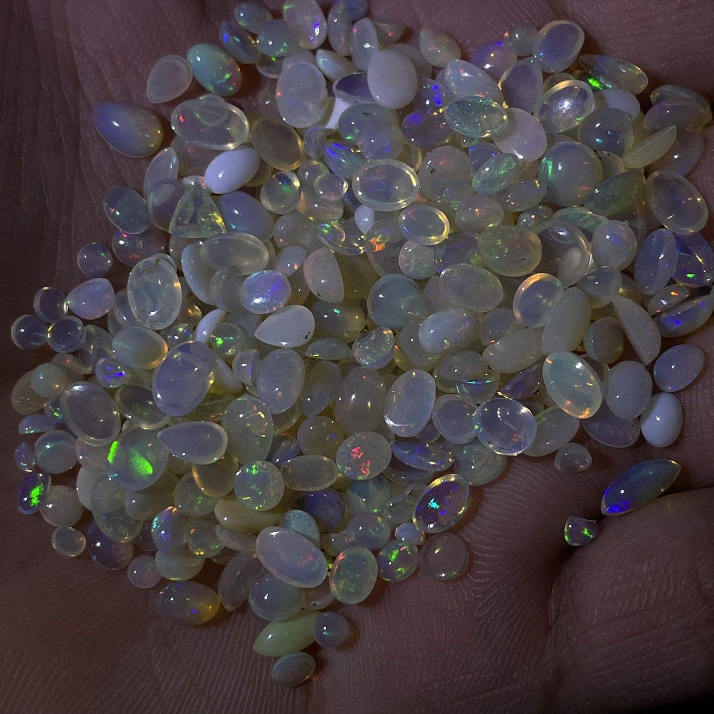 Natural Ethiopian Opal Cabochon - Average Size of 0.3 cts