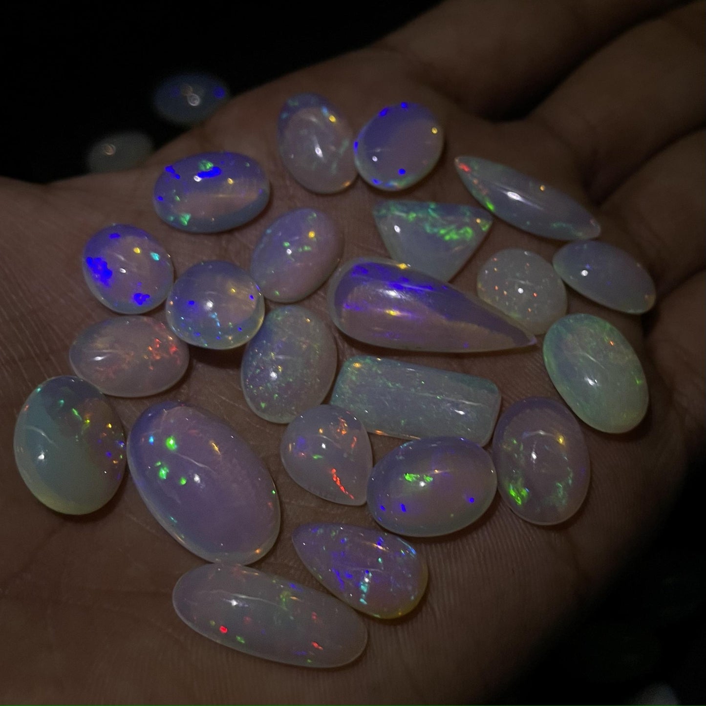 Beauty Natural Ethiopian Opal Cabochon - Average Size of 5 cts