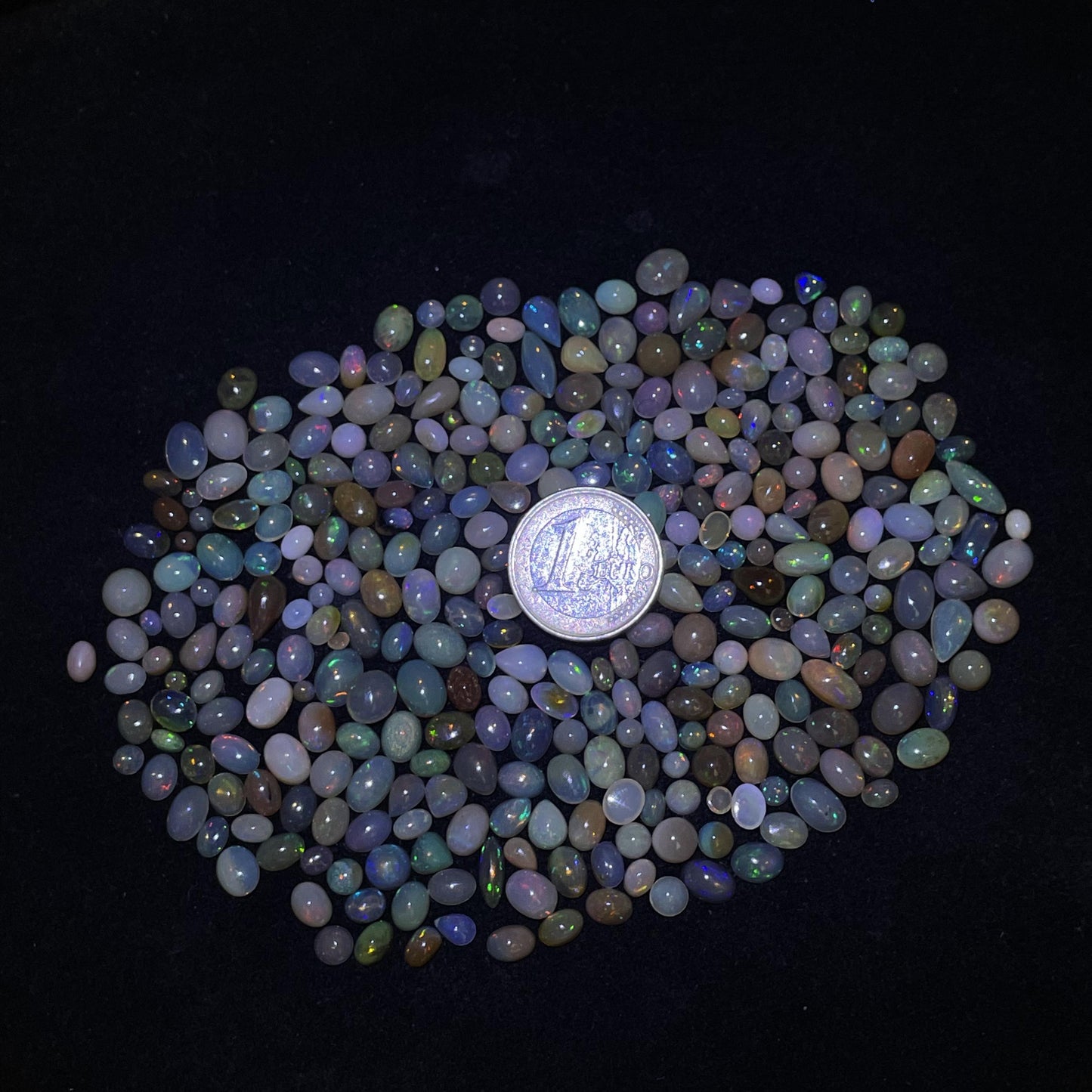Natural Ethiopian Opal Cabochon: Average Size of 0.4 cts Natural Beauty