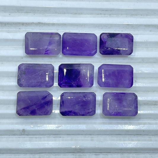 Natural Amethyst 12x18 mm Baguette Shape Faceted (Natural)