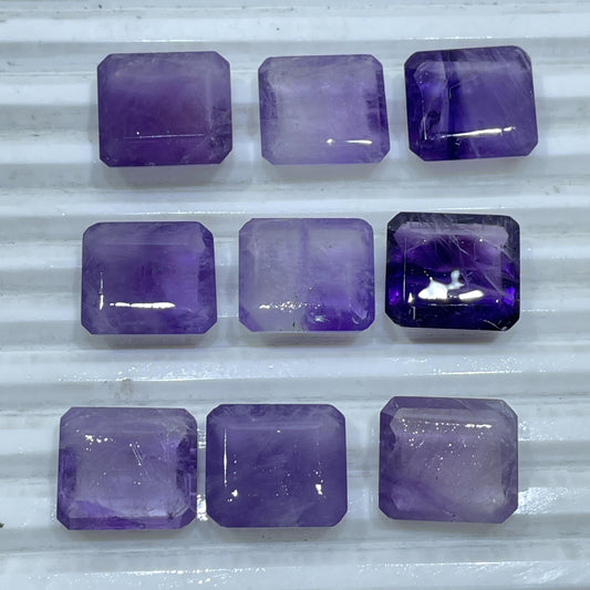 Natural Amethyst 15x17 mm Baguette Shape Faceted (Natural)