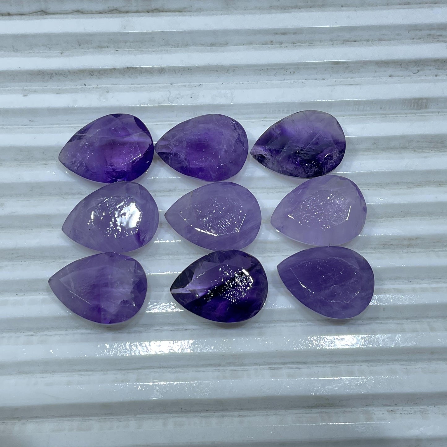 Natural Amethyst 15x20 mm Pear Shape Faceted (Natural)