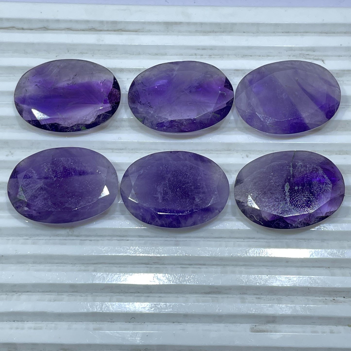 Natural Amethyst 25x35 mm Oval Shape Faceted