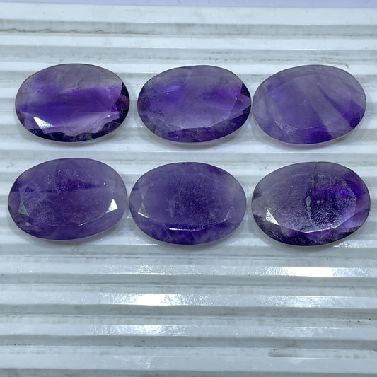 Natural Amethyst 25x35 mm Oval Shape Faceted (Natural)