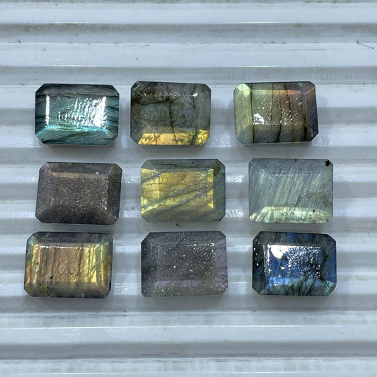 Natural Labradorite 12x16 mm Baguette Shape Faceted (Natural)