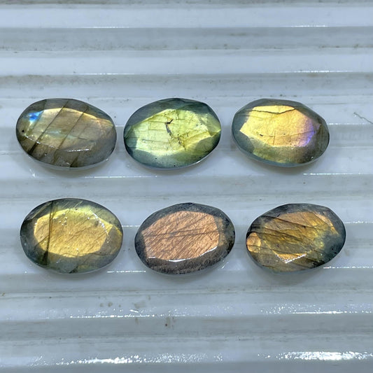 Natural Labradorite 12x16 mm Oval Shape Faceted (Natural)