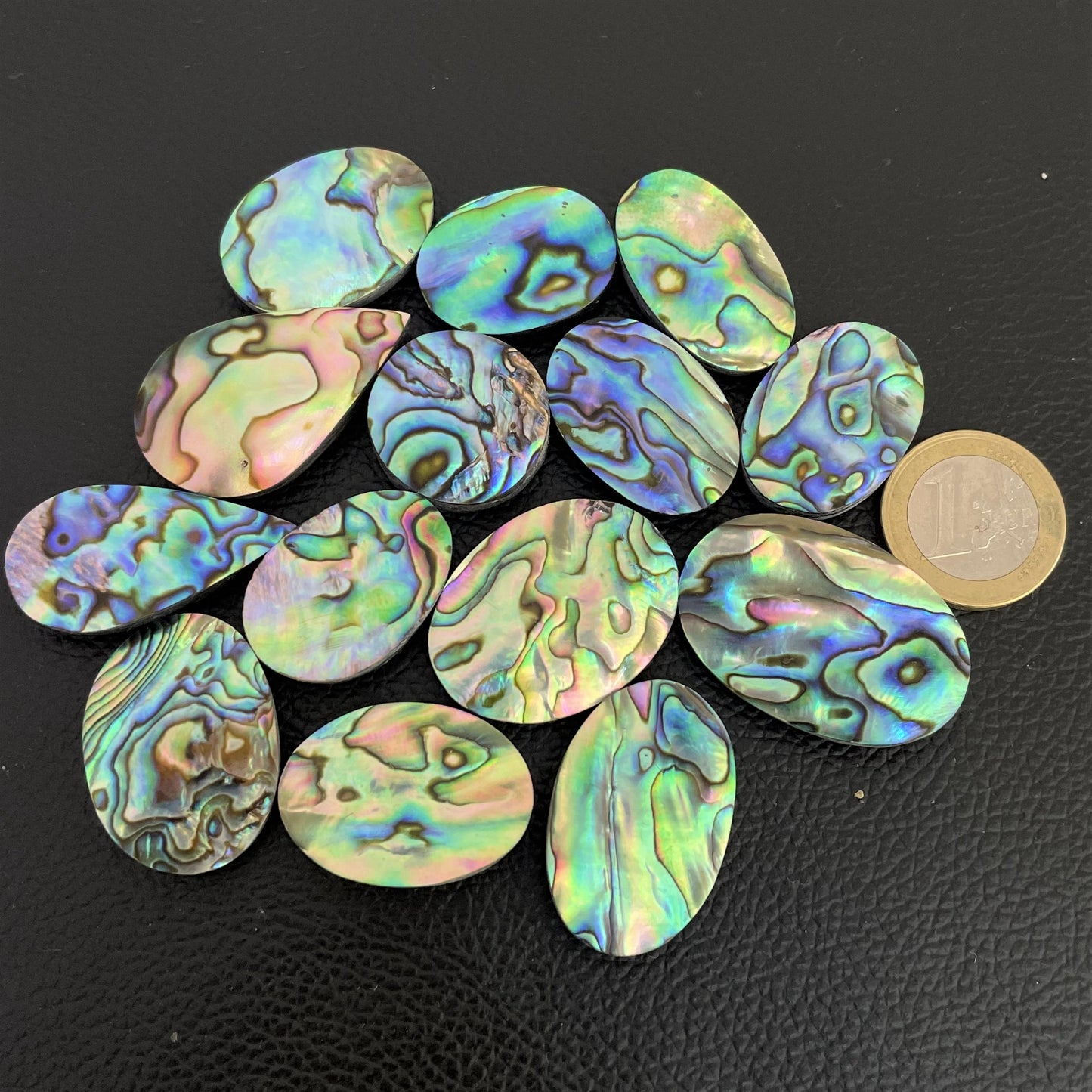 Natural Abalone Shell Cabochon (Doublet)