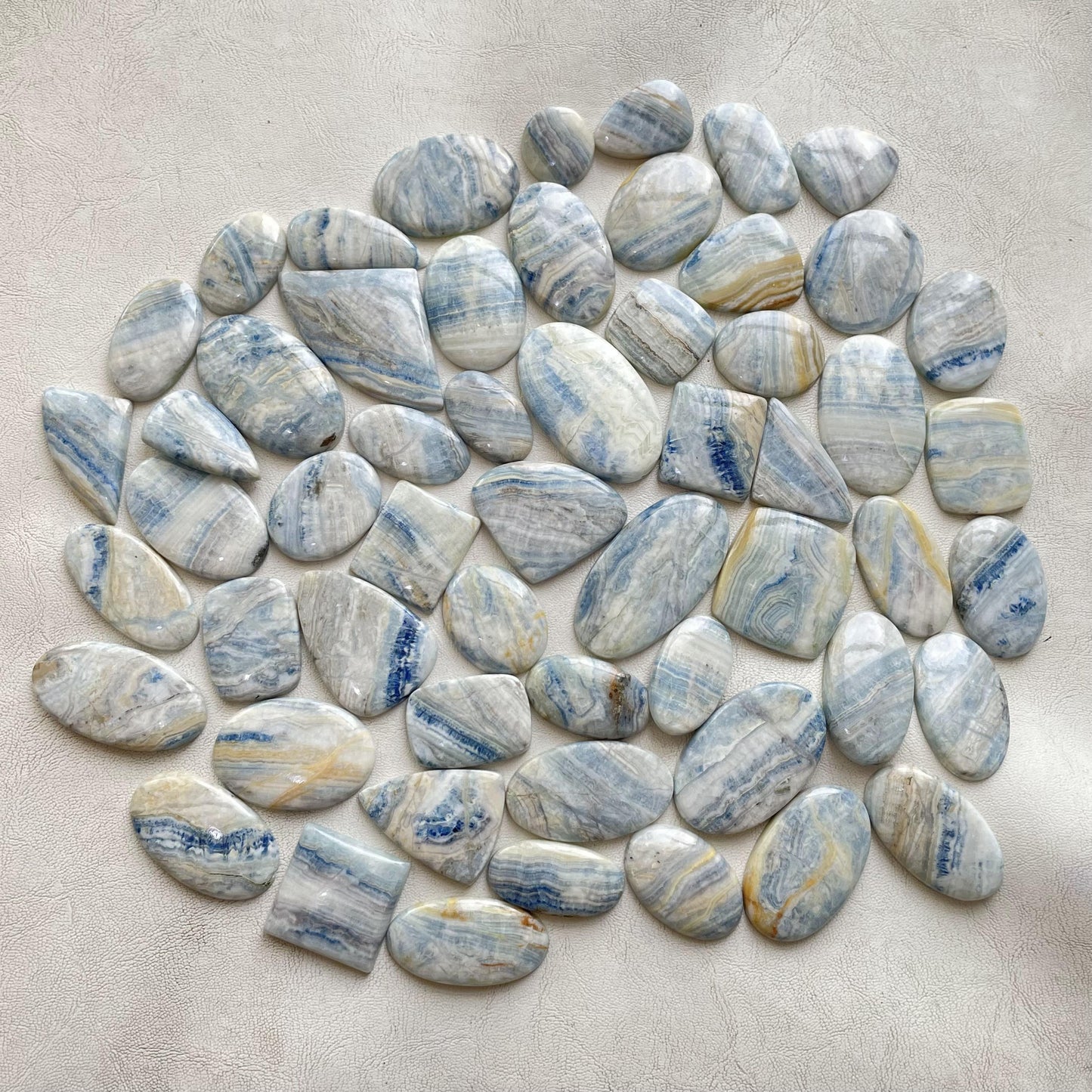 Natural Blue Rhodochrosite Cabochon Wholesale Lot By Weight With Different Shapes And Sizes Used For Jewelry Making (Natural)