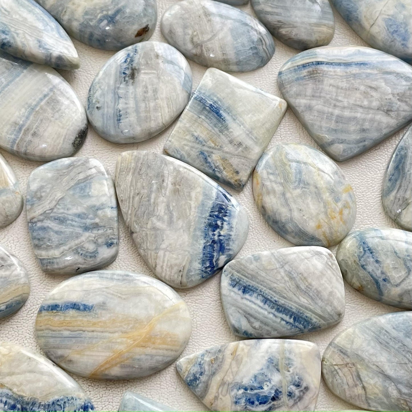 Natural Blue Rhodochrosite Cabochon Wholesale Lot By Weight With Different Shapes And Sizes Used For Jewelry Making (Natural)