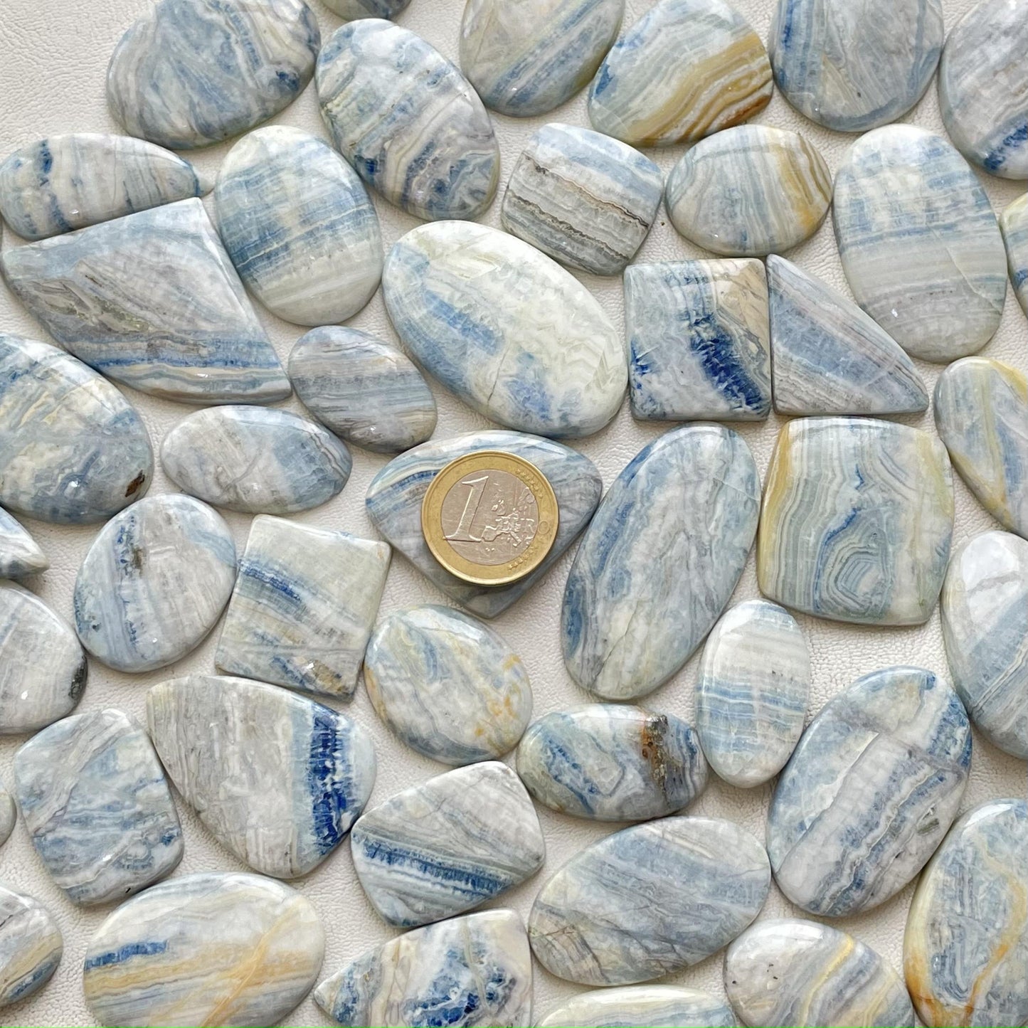 Natural Blue Rhodochrosite Cabochon Wholesale Lot By Weight With Different Shapes And Sizes Used For Jewelry Making (Natural)