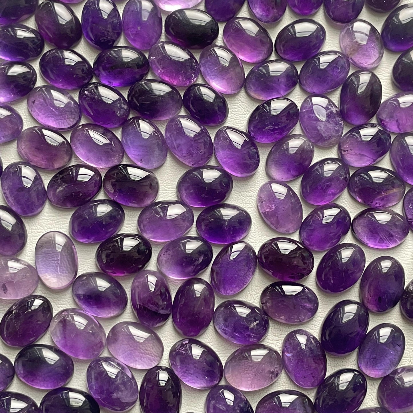 Natural Purple Amethyst 13x18 mm Oval Cabochon