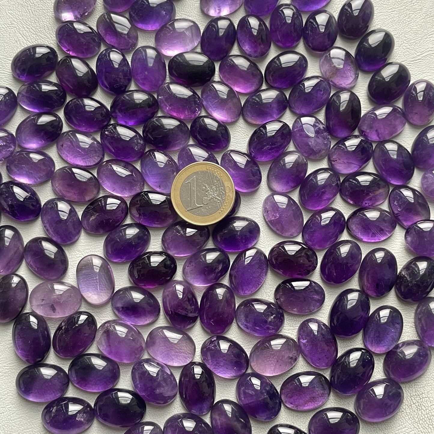 Natural Purple Amethyst 13x18 mm Oval Cabochon