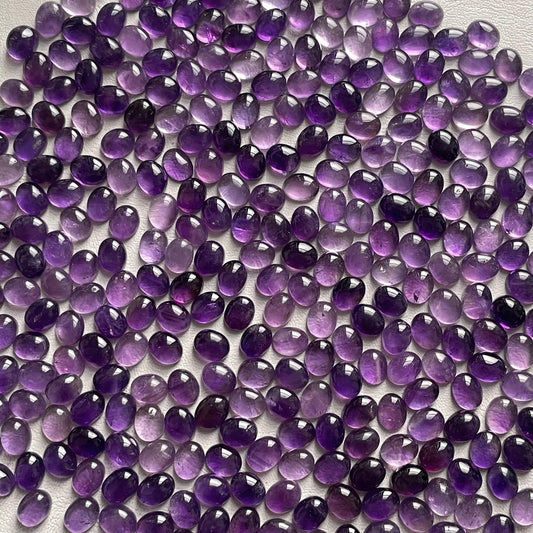 Purple Amethyst 8x10 mm Oval Cabochon (Natural)