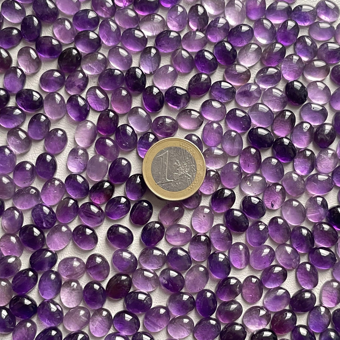 Purple Amethyst 8x10 mm Oval Cabochon (Natural)
