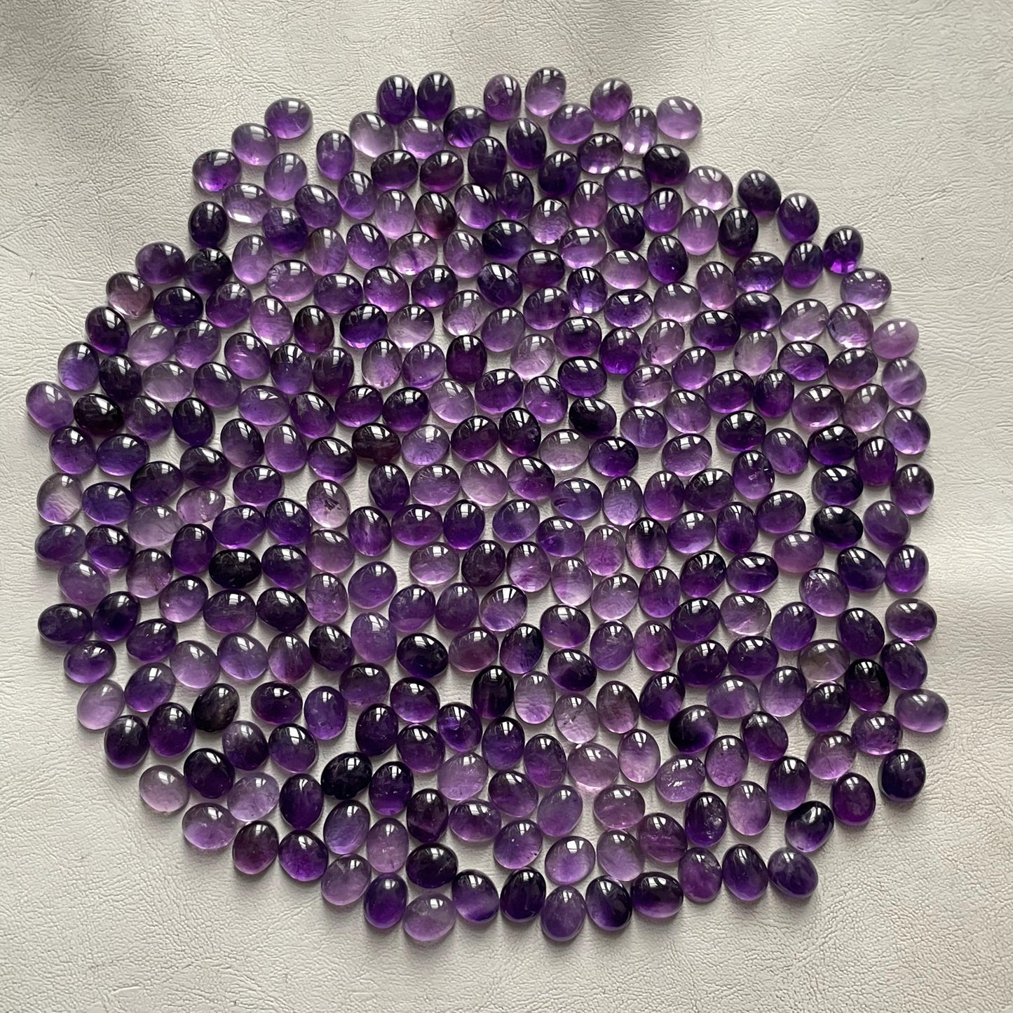 Natural Purple Amethyst 9x11 mm Oval Cabochon (Natural)